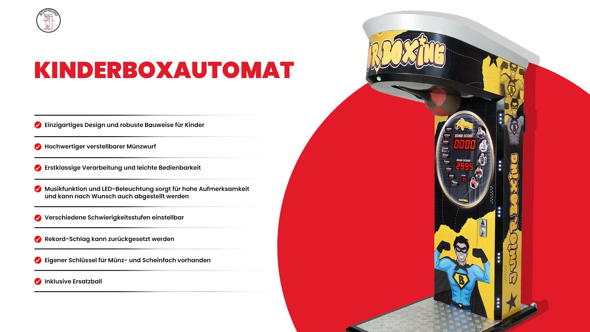 Kinder Boxautomat mit Münzwurf – Info