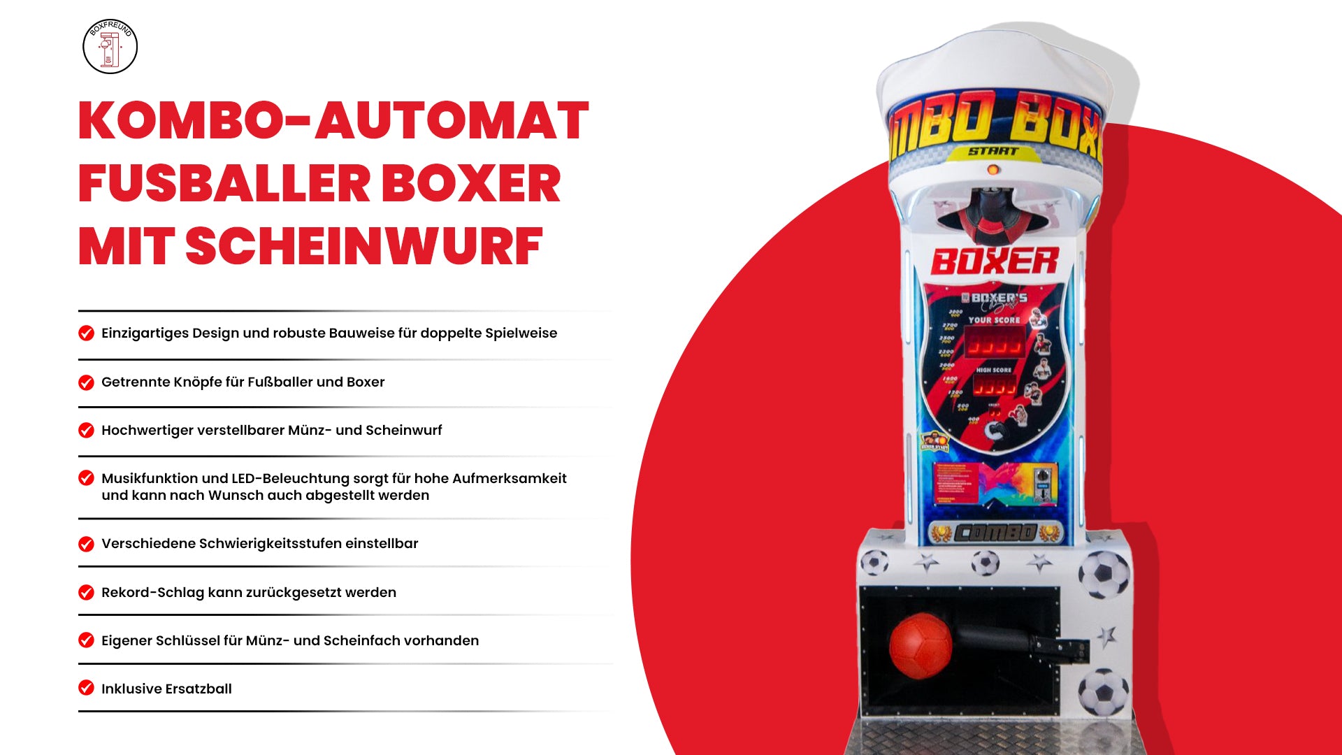Kombo-Automat Fusballer Boxer mit Scheinwurf – Info