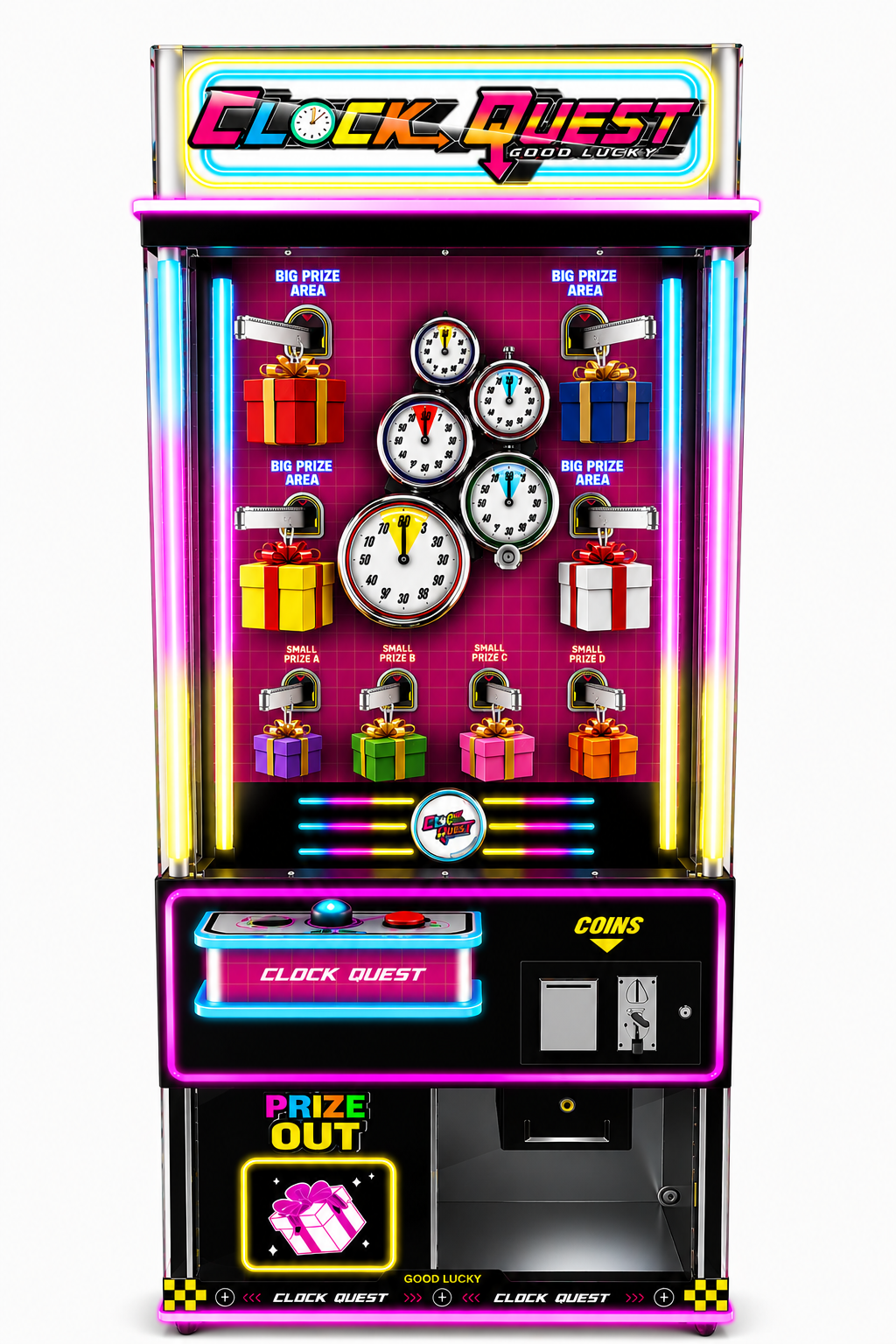 Clock Quest Timing Spielautomat mit Trostpreisfunktion - BoxfreundSpielautomatenClock Quest Timing Spielautomat mit Trostpreisfunktion