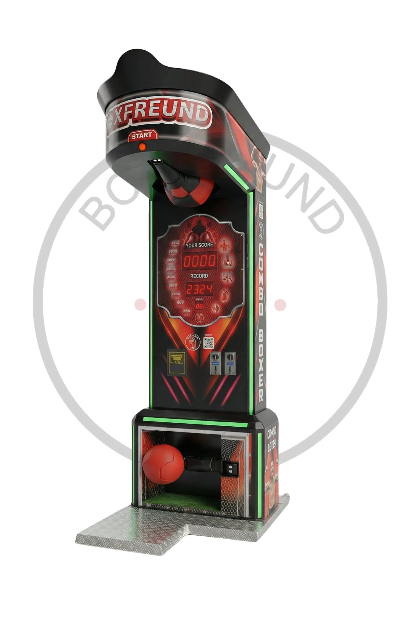 Comboautomat Classic mit Münz - und Scheinwurf - BoxfreundSpielautomatenKombo - Automat Fusballer Boxer mit Scheinwurf – Ansicht 2