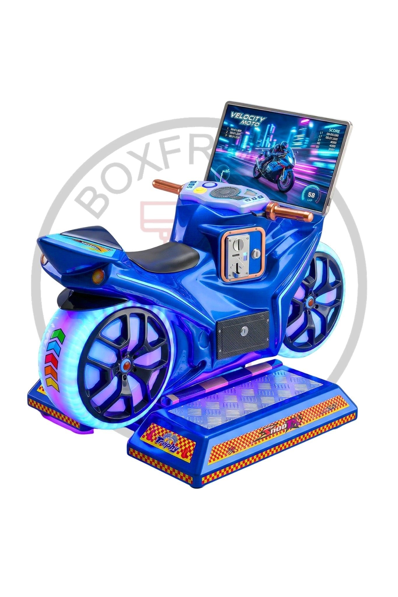 Crazy Motorcycle Kinderautomat - BoxfreundSpielautomatenCrazy Motorcycle Kinderautomat – Ansicht 2