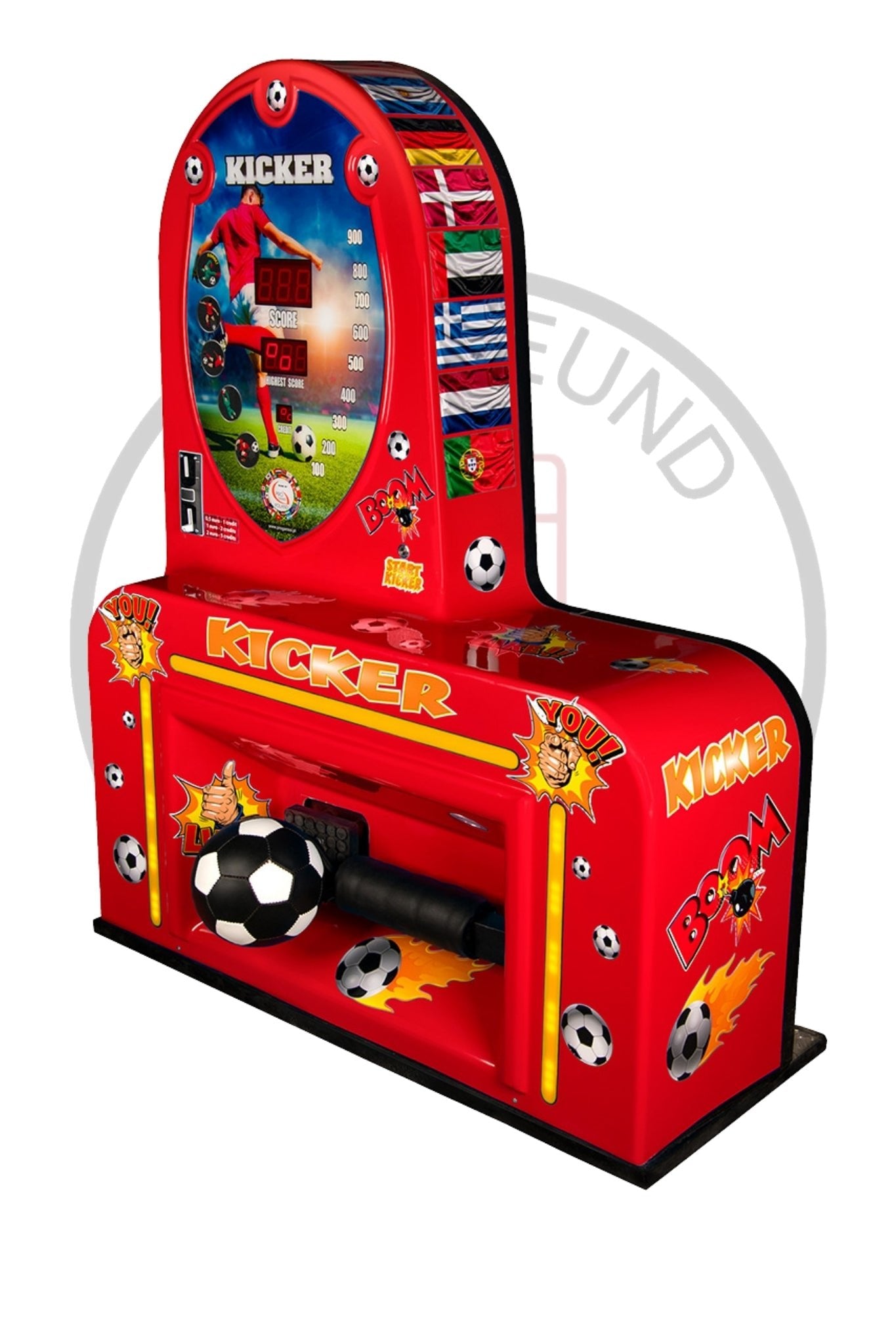 Fußball - Kicker Automat mit Münzwurf DONE - BoxfreundSpielautomatenFußball - Kicker Automat mit Münzwurf DONE