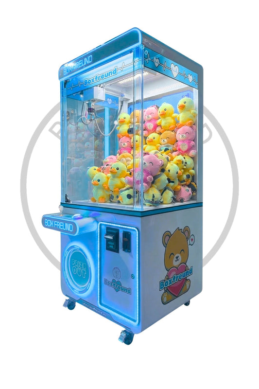 Greifautomat Greifer Claw Machine mit Trostpreis mit Münz - und Scheinwurf - BoxfreundSpielautomatenGreifautomat Greifer Claw Machine Trosptreis mit Münz - und Scheinwurf – Ansicht 2