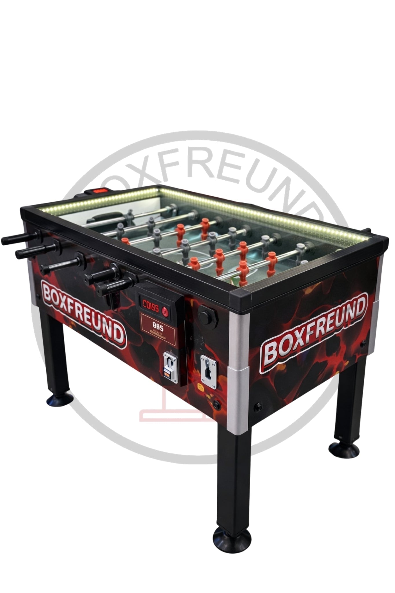 Kickertisch / Tischkicker mit Münzwurf - BoxfreundTischkicker mit Münzwurf