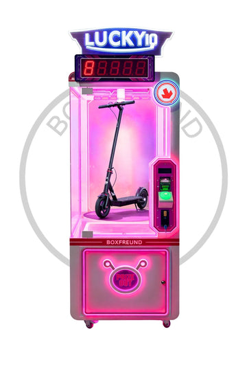 Lucky Time / Lucky 10 – Timing - Spielautomat mit Trostpreisfunktion - BoxfreundSpielautomatenLucky Time Lucky10 Unterhaltungsautomat mit Scheinwurf - und Münzwurf mit Trostpreisfunktion