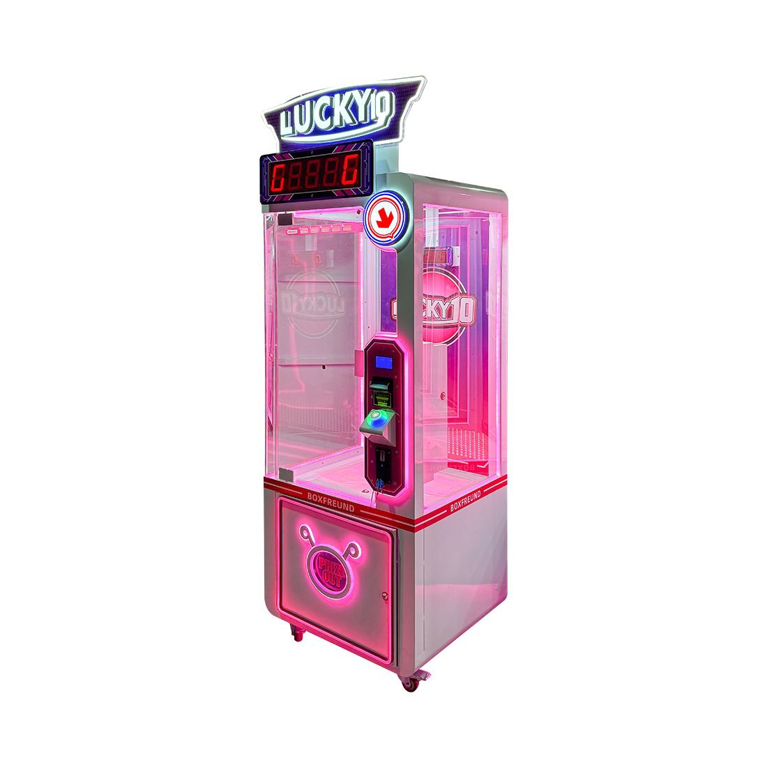 Lucky Time Lucky10 Unterhaltungsautomat mit Scheinwurf - und Münzwurf mit Trostpreisfunktion - BoxfreundSpielautomatenLucky Time Lucky10 Unterhaltungsautomat mit Scheinwurf - und Münzwurf mit Trostpreisfunktion