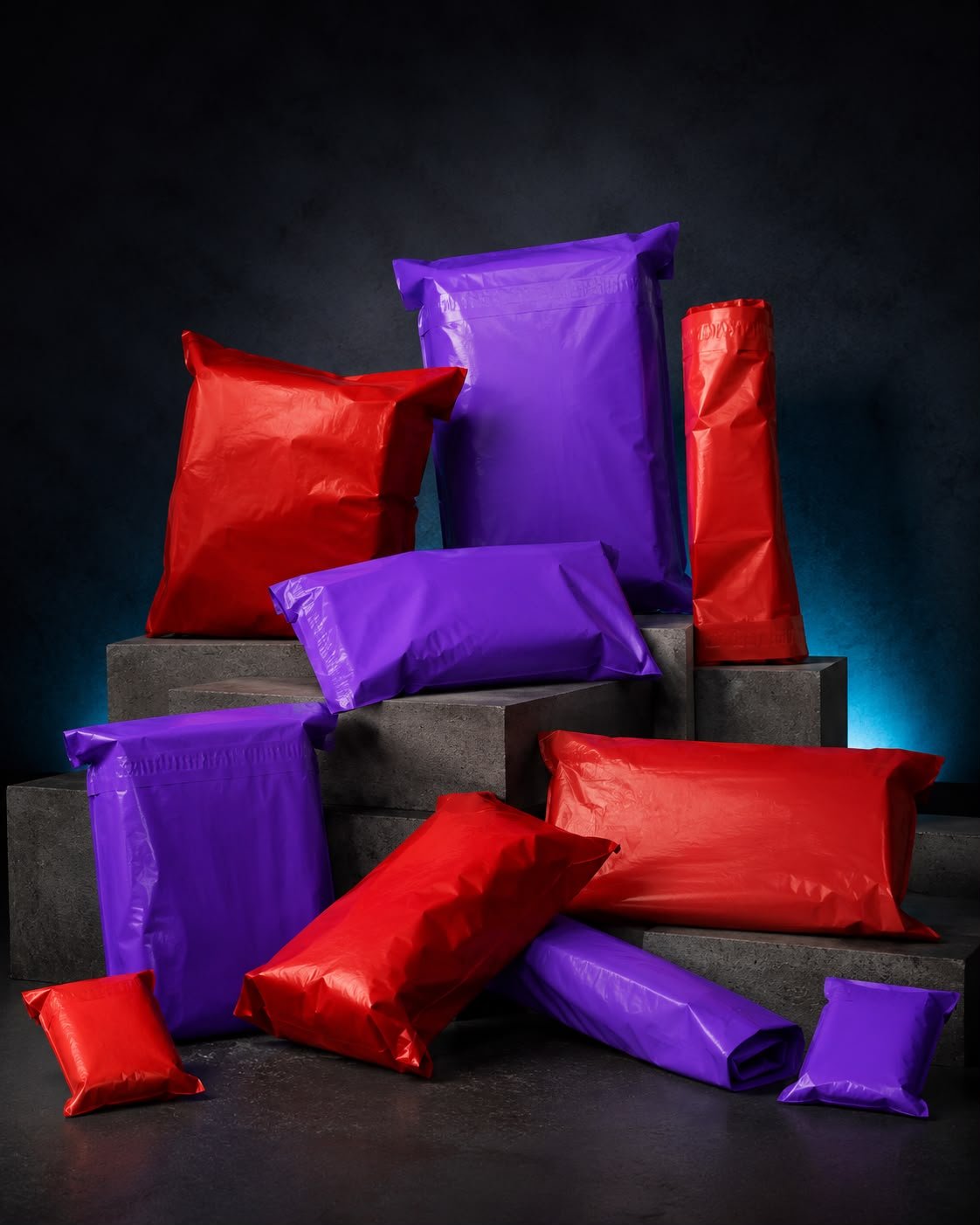 Mystery Pack Luxury - BoxfreundFüllwareVenduron Mystery Pack Luxury – rote und lila Versandbeutel – Detailansicht