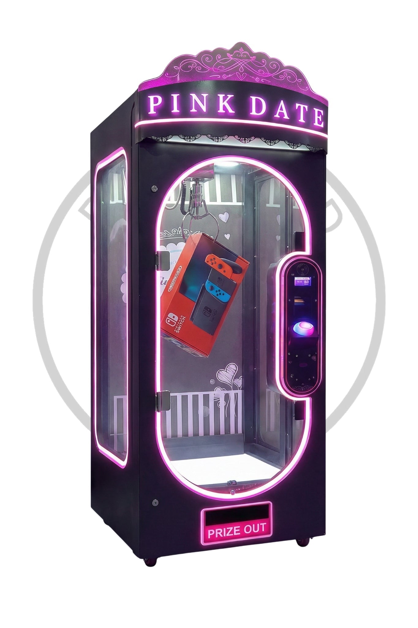 Pink Date Scherenautomat Scheinwurf - und Münzwurf mit Trostpreis - BoxfreundSpielautomatenPink Date Unterhaltungsautomat Scheinwurf - und Münzwurf mit Trostpreis – Ansicht 3
