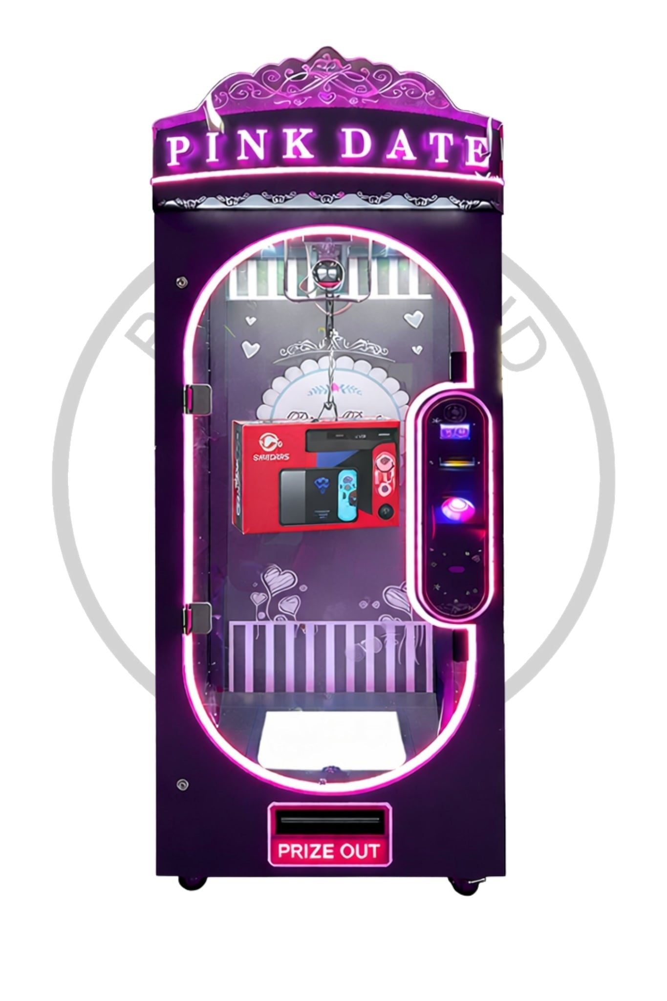 Pink Date Scherenautomat Scheinwurf - und Münzwurf mit Trostpreis - BoxfreundSpielautomatenPink Date Unterhaltungsautomat Scheinwurf - und Münzwurf mit Trostpreis – Ansicht 2