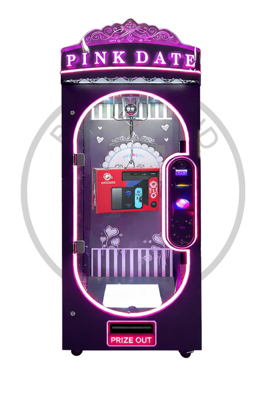 Pink Date Scherenautomat Scheinwurf - und Münzwurf mit Trostpreis - BoxfreundSpielautomatenPink Date Unterhaltungsautomat Scheinwurf - und Münzwurf mit Trostpreis – Ansicht 2