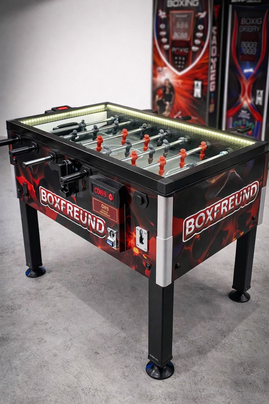 Tischkicker mit Münzwurf - BoxfreundTischkicker mit Münzwurf